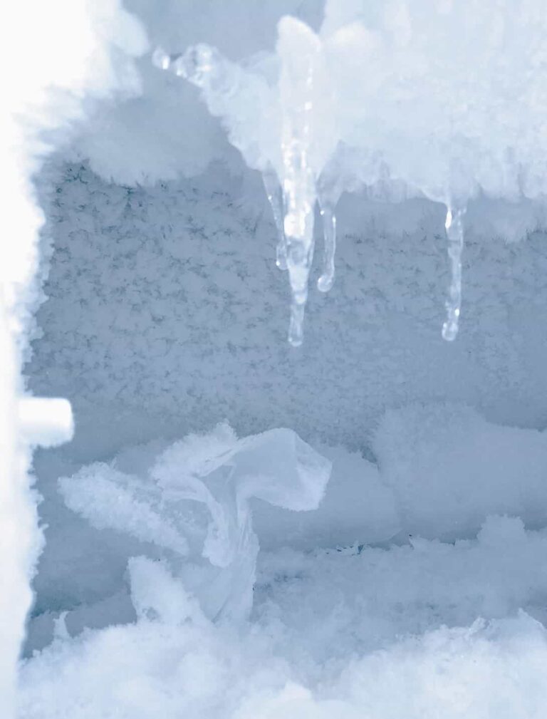ice build up on freezer walls