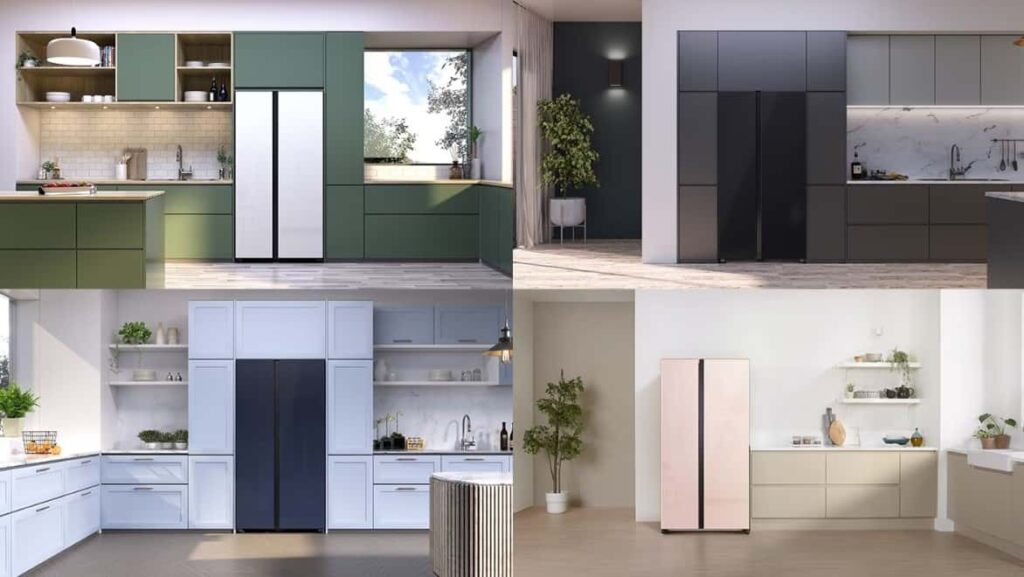 Samsung Bespoke Side-by-Side door refrigerator range with all its color options